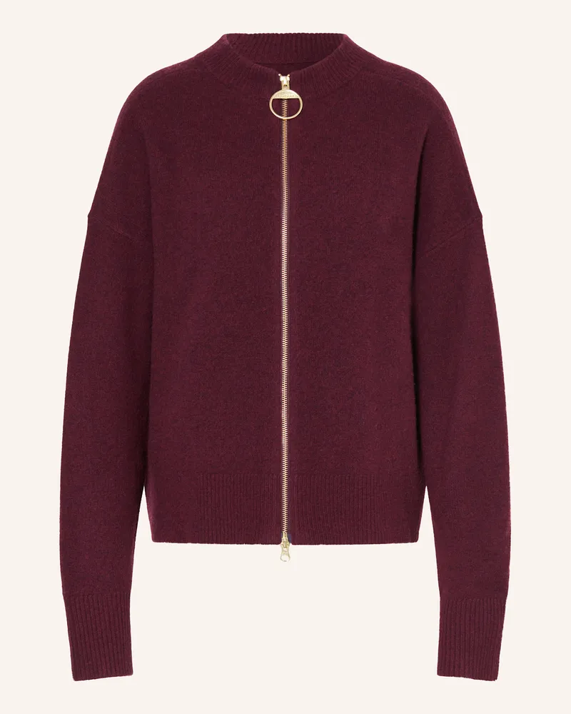 Barbour Oversized-Pullover Dunkelrot