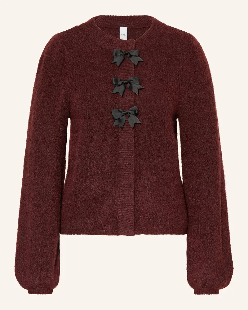 Y.A.S Strickjacke Dunkelrot