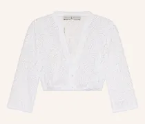 Dirndlbluse Mit 3/4-Arm Aus Spitze weiss