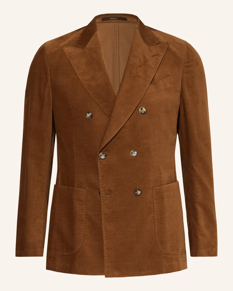 windsor. Anzugsakko Regular Fit Aus Cord braun 220