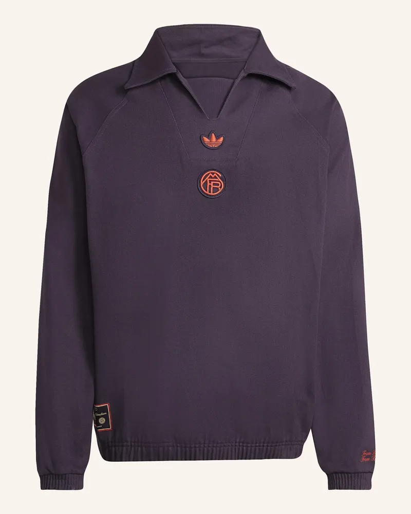 adidas Fc Bayern München Terrace Icons Drill Top lila Schwarz