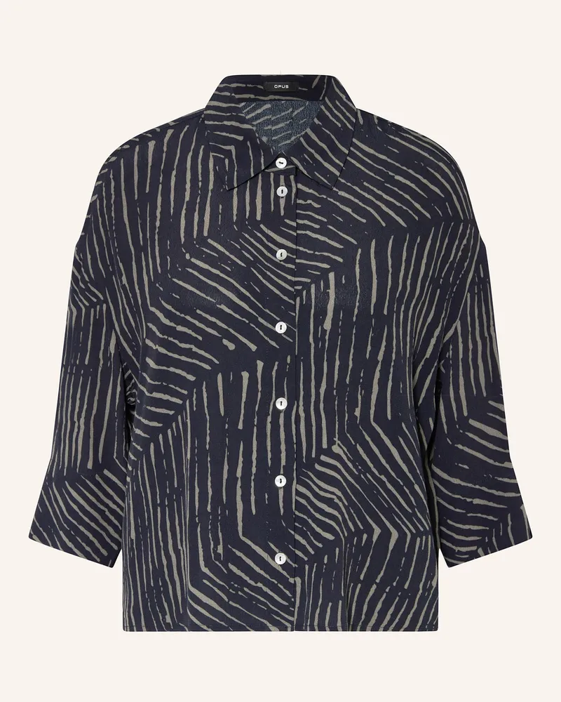 OPUS Hemdbluse FIANA mit 3/4-Arm Dunkelblau