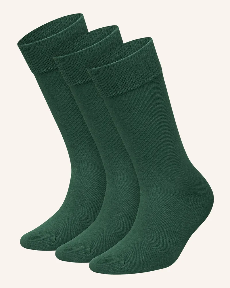 DillySocks 3er-Pack Socken One Color Smooth gruen Grün
