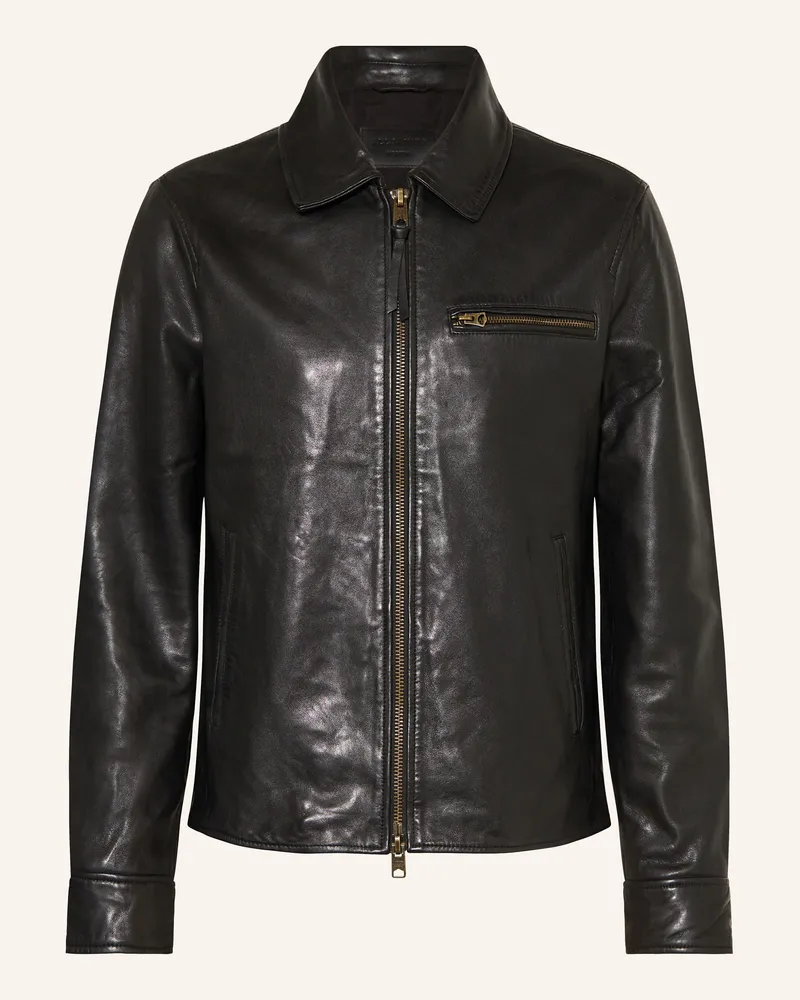 AllSaints Lederjacke Miller schwarz Schwarz