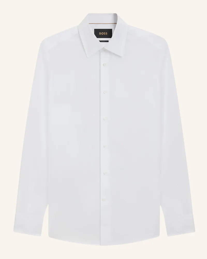 HUGO BOSS Business Hemd L-HAYS-KENT-C1-243 Slim Fit Weiss