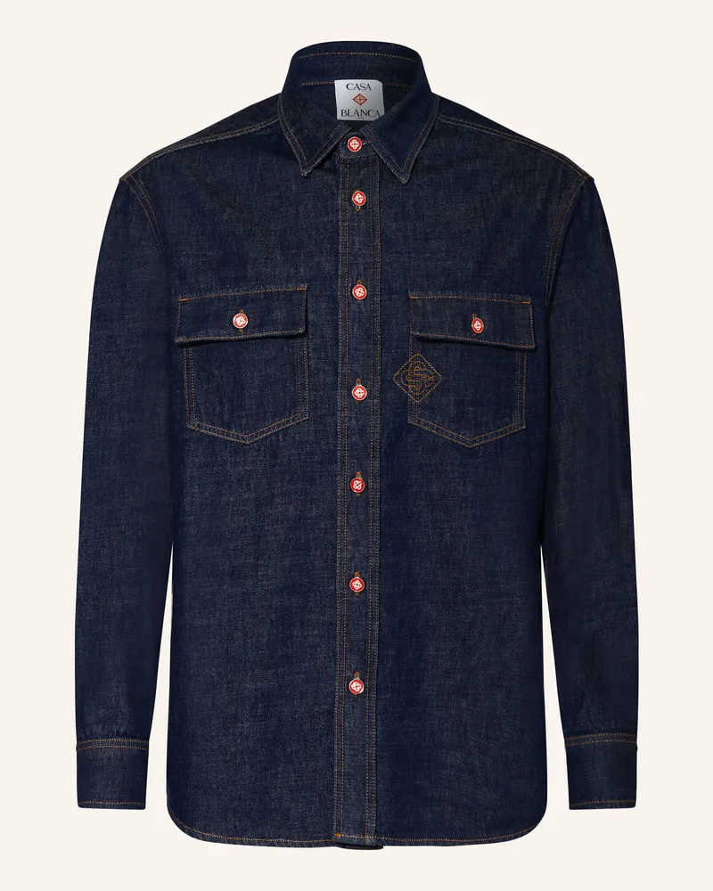 Casablanca Paris Jeans-Overshirt Dunkelblau