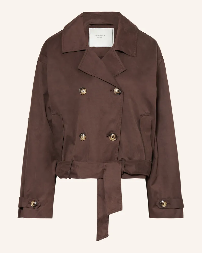 Neo Noir Trench-Jacke SIA Dunkelbraun