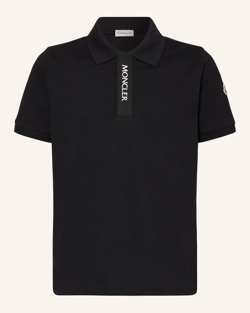 Moncler Piqué-Poloshirt Schwarz