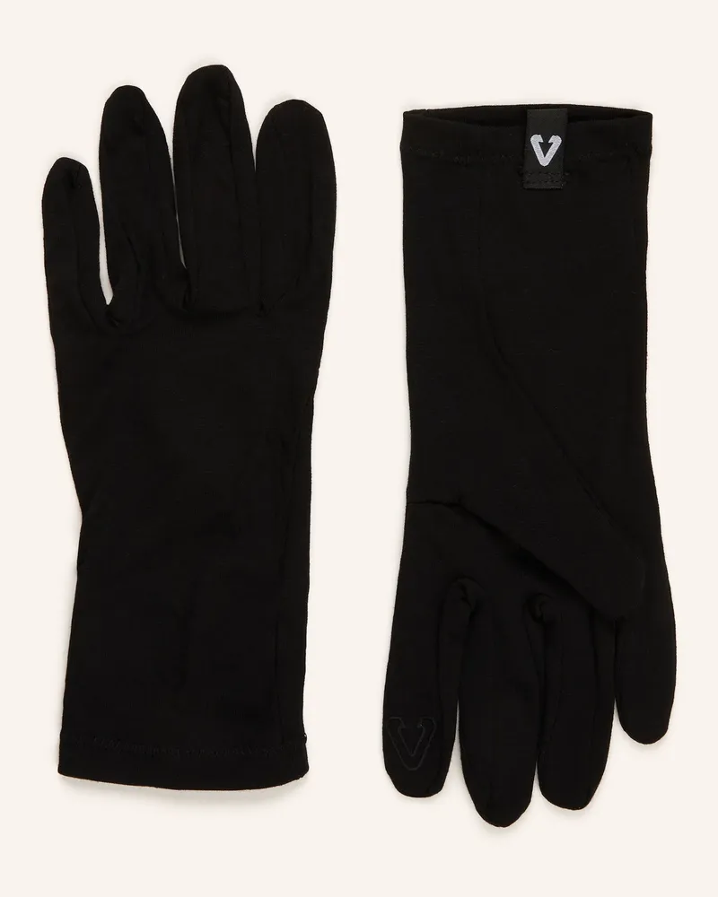 P.A.C. Multisport-Handschuhe mit Merinowolle und Touchscreen-Funktion Schwarz