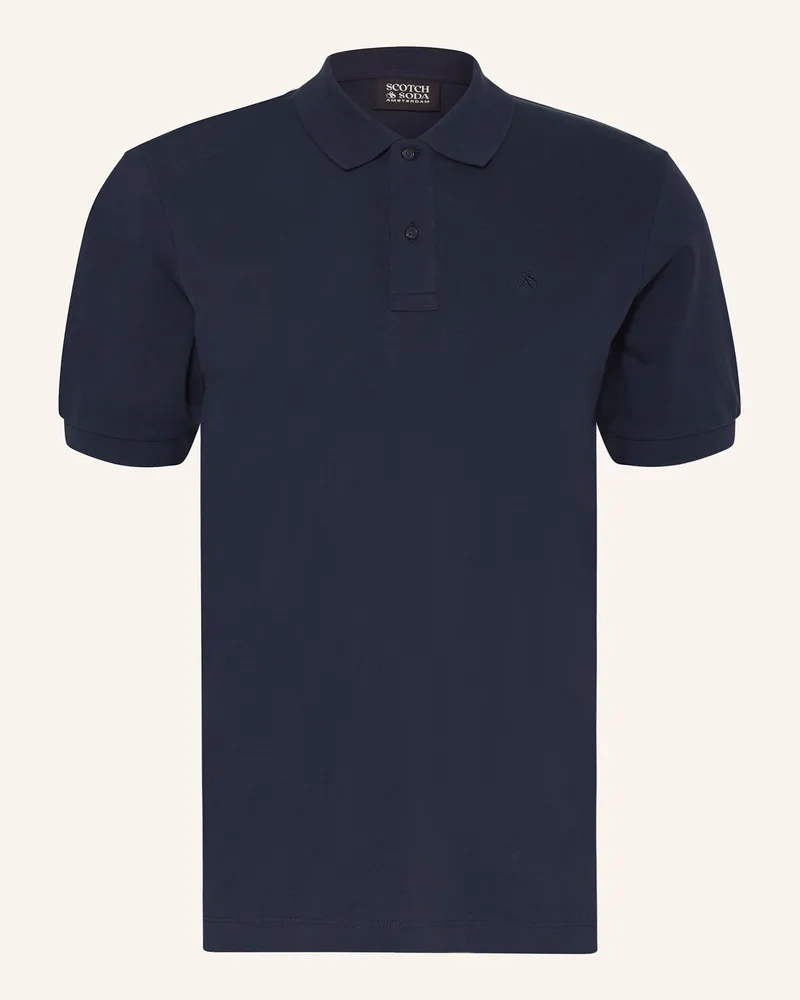 Scotch&Soda Pique-Poloshirt blau Dunkelblau