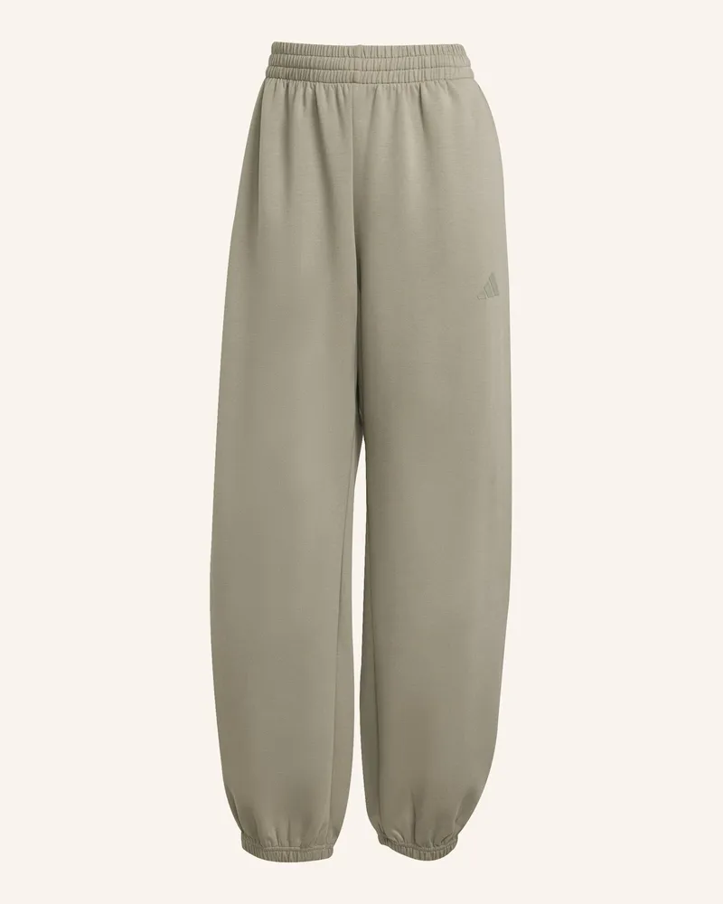 adidas Sweatpants Soft Lux Loose gruen Silber