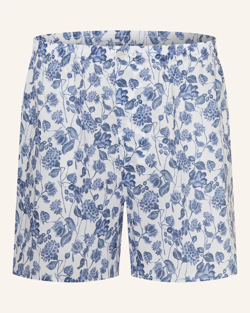 Zimmerli Web-Boxershorts Cotton Voile Print blau Weiss