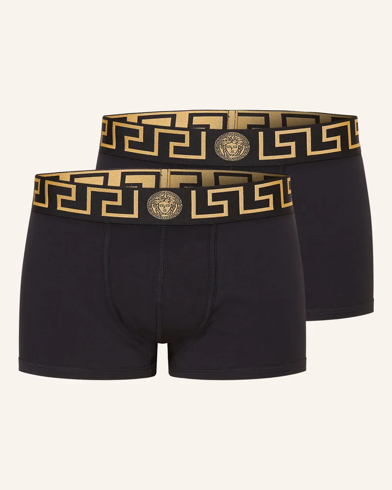 Versace 2er-Pack Boxershorts schwarz Schwarz
