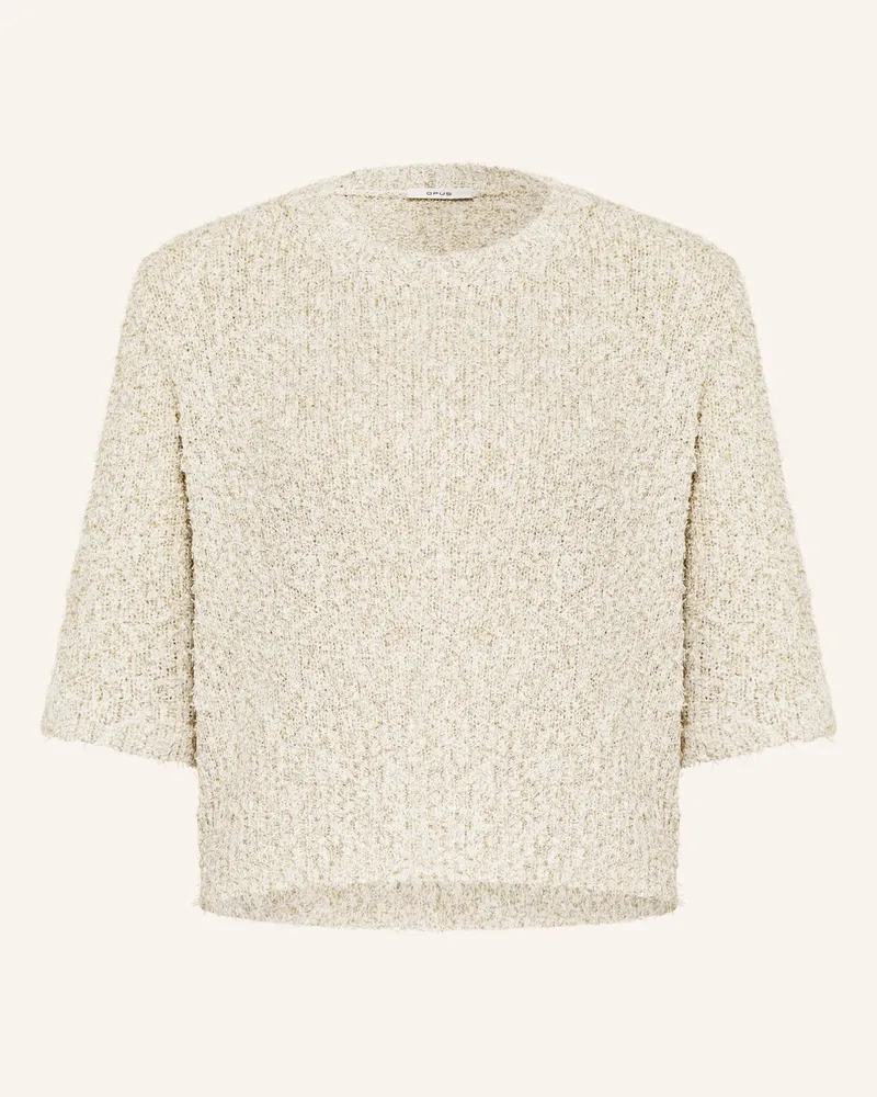 OPUS Pullover PAMOS mit 3/4-Arm Creme