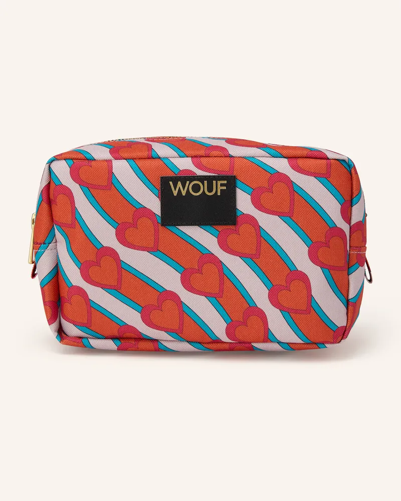 WOUF Kosmetiktasche Heartbeat rot Orange