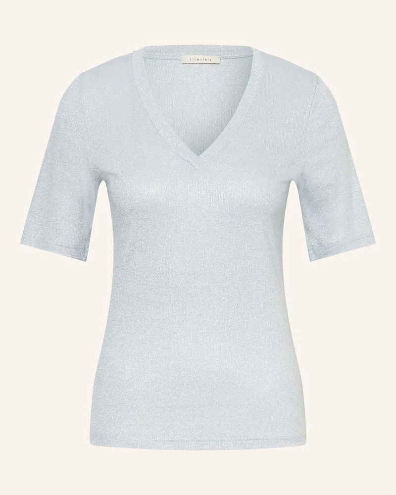lilienfels T-Shirt mit Glitzergarn Silber