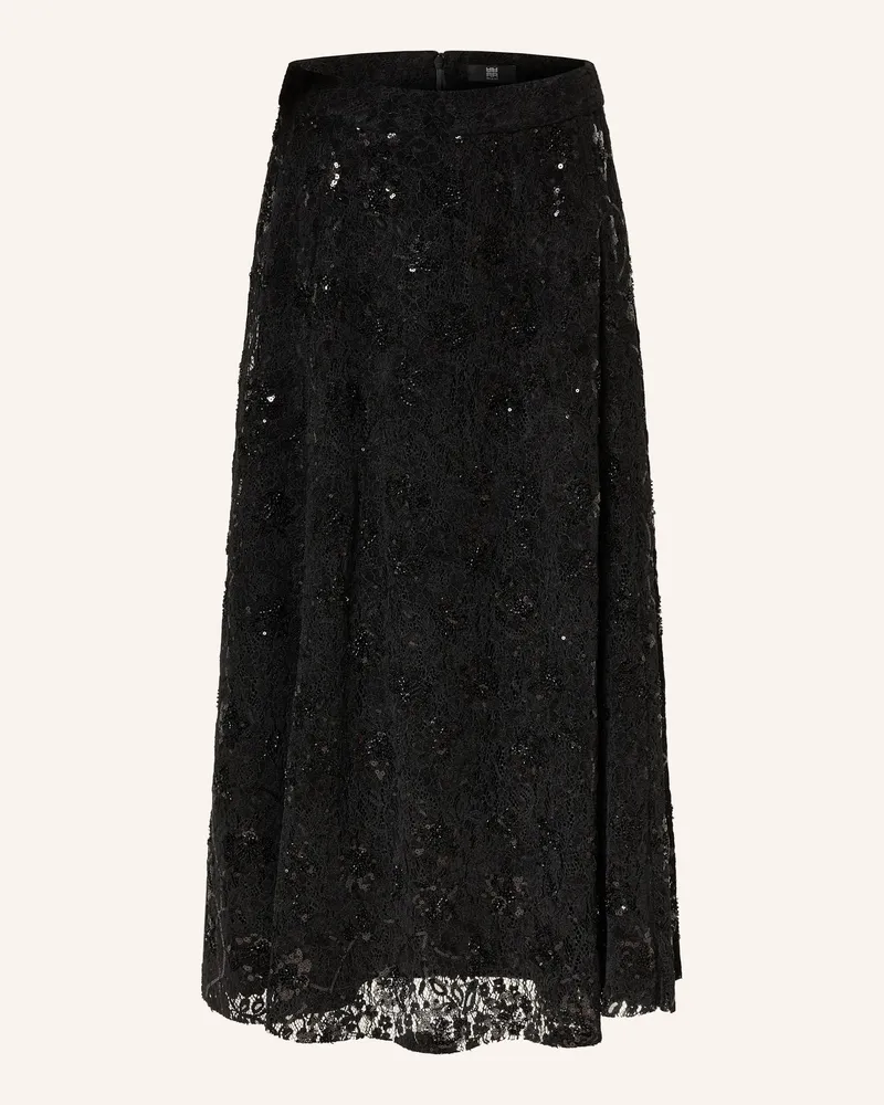 Riani Spitzenrock mit Pailletten Schwarz