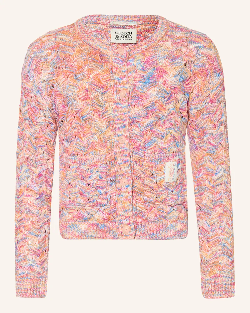 Scotch&Soda Strickjacke Mit Glitzergarn orange Orange