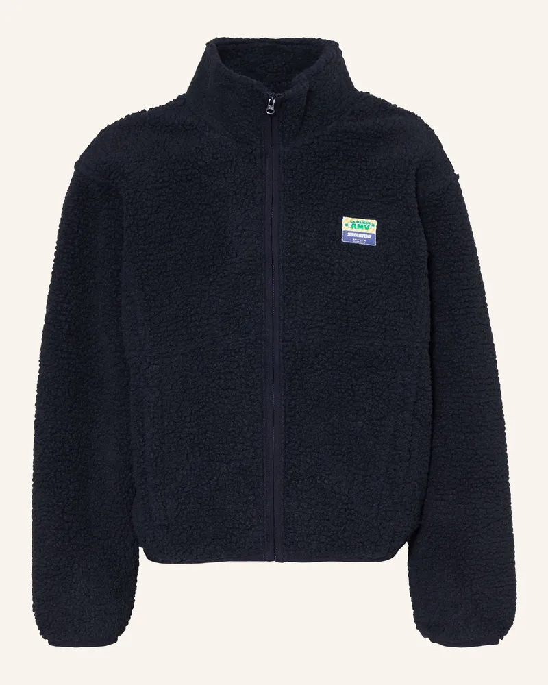 American Vintage Teddyfell-Jacke blau Dunkelblau