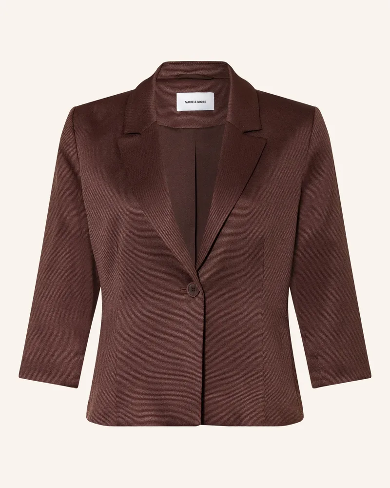 More & More Blazer Mit 3/4-Arm braun Dunkelbraun