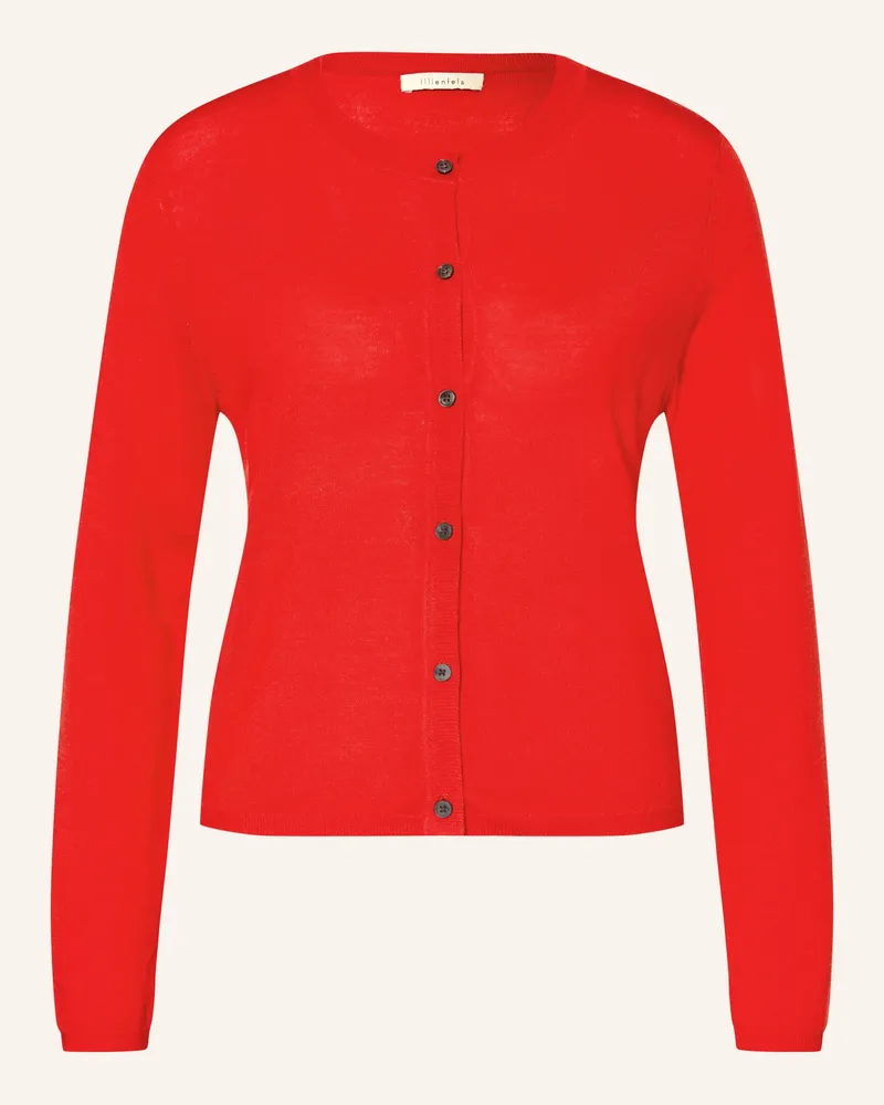 lilienfels Strickjacke Mit Merinowolle rot Rot