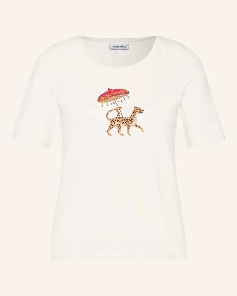 More & More T-Shirt Mit Schmucksteinen weiss Ecru