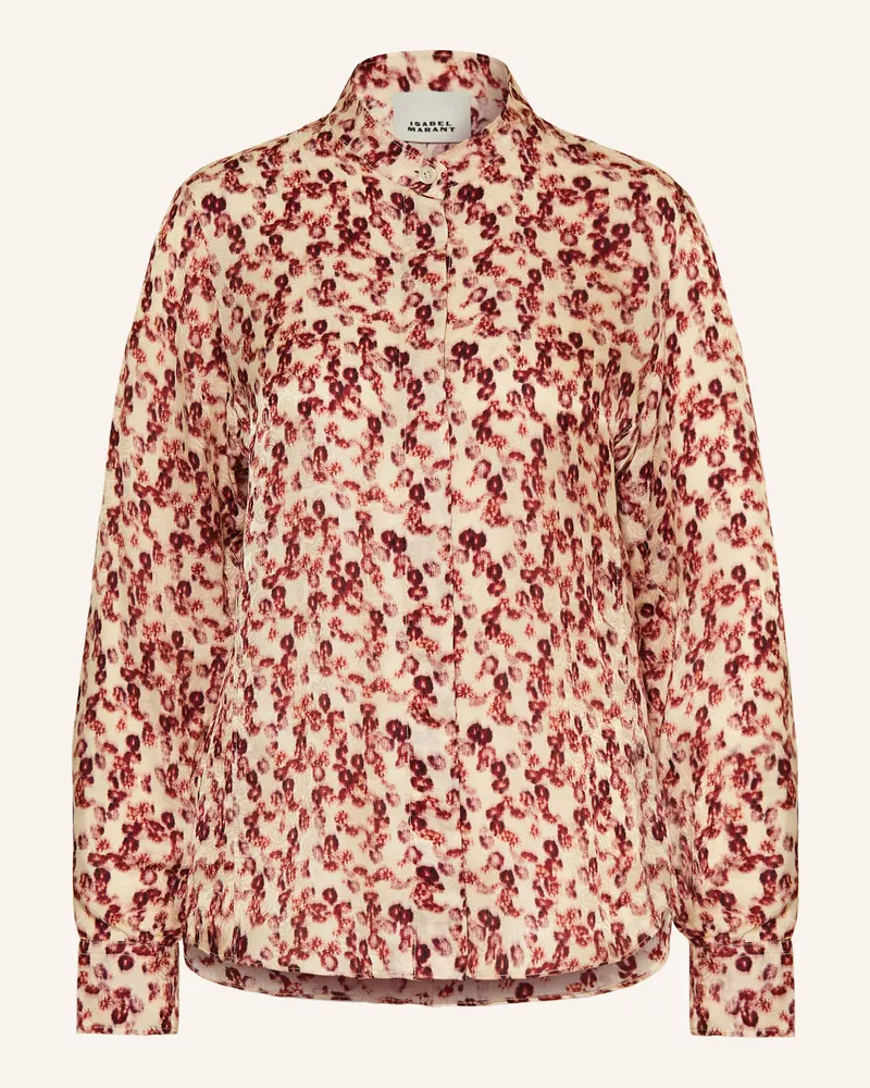 Isabel Marant Jacquard-Bluse ILDA mit Seide Ecru