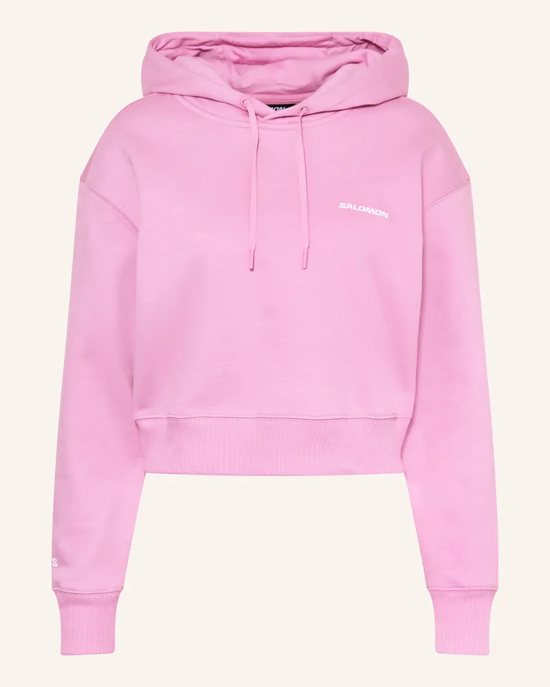 Salomon Cropped-Hoodie pink Rosa