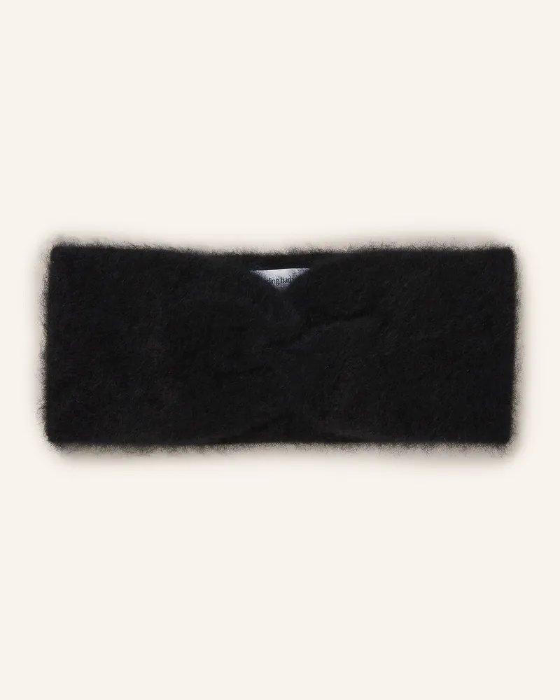 Darling Harbour Stirnband aus Cashmere Schwarz