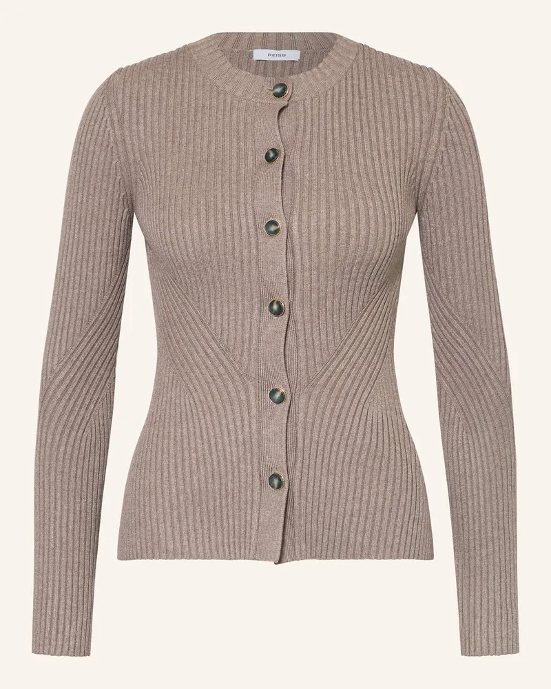Reiss Strickjacke Tula grau Taupe