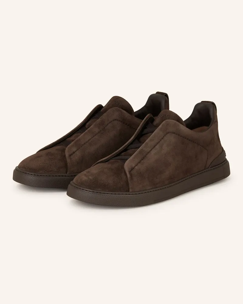 Ermenegildo Zegna Sneaker Dunkelbraun