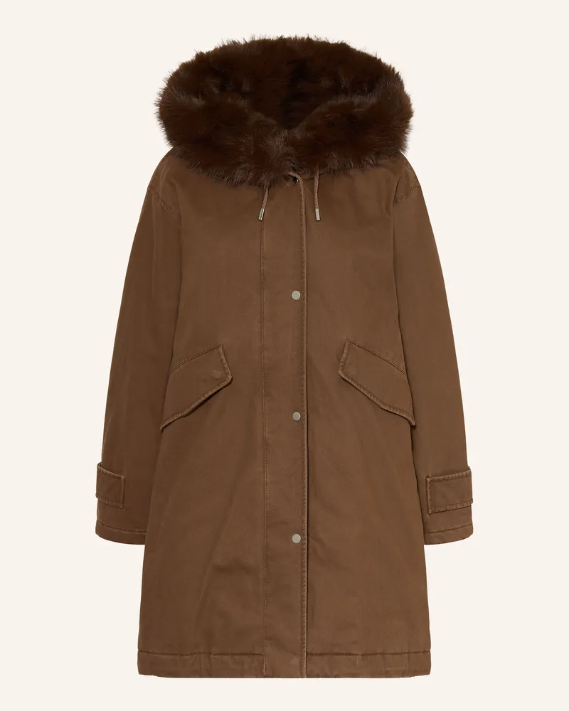 Marc O'Polo Parka Mit Abnehmbarem Kunstfell braun Braun