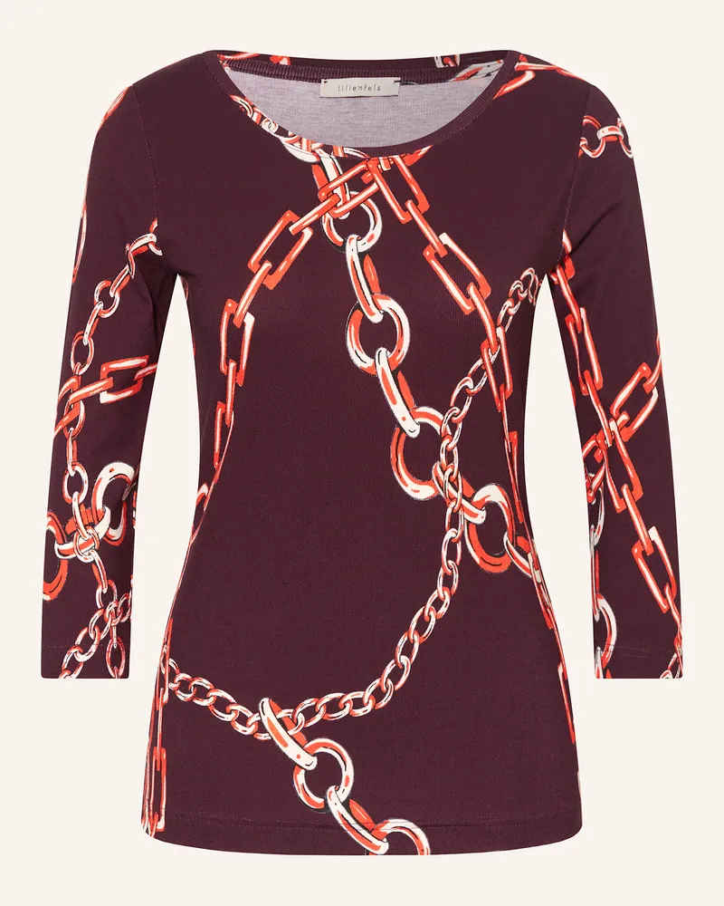 lilienfels Shirt mit 3/4-Arm Dunkelrot