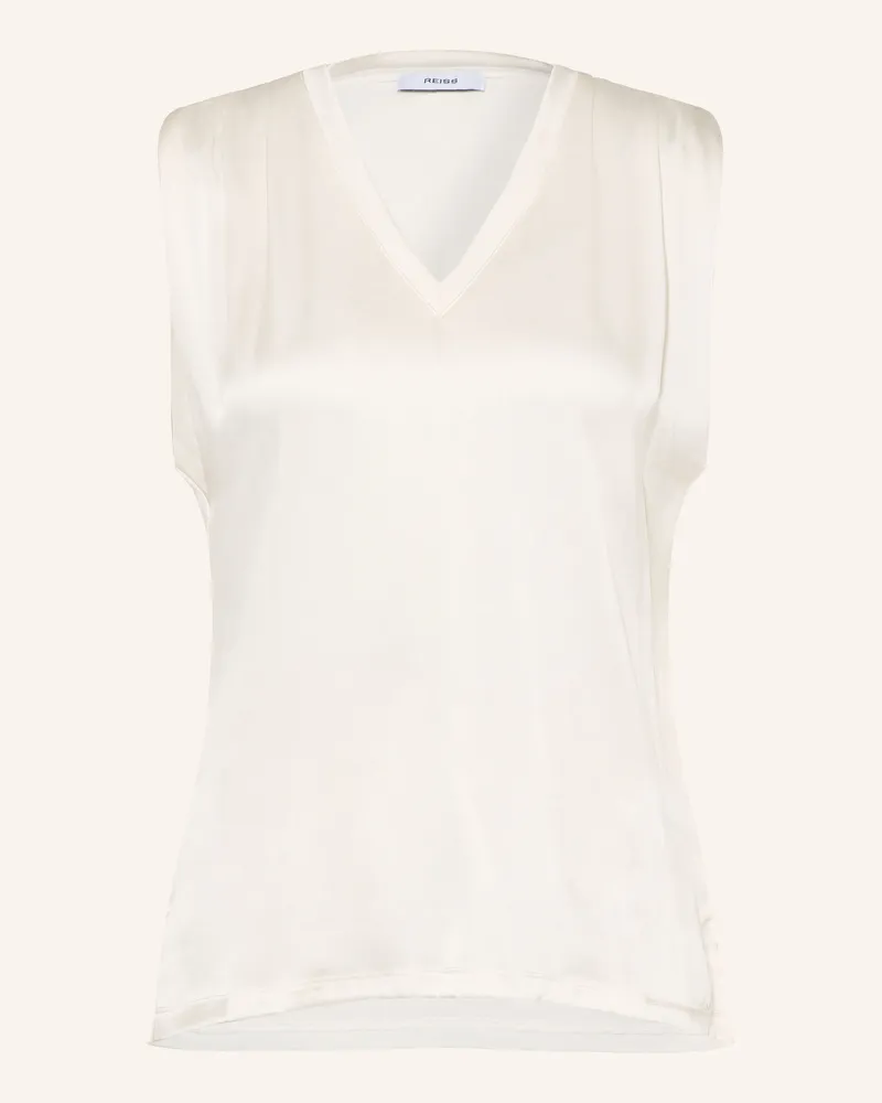 Reiss Top Renita Mit Seide Im Materialmix weiss Weiss
