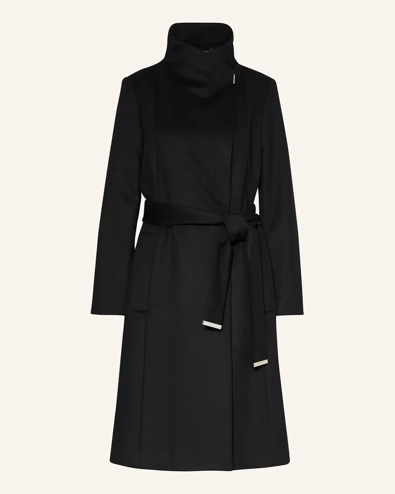 HUGO BOSS Wollmantel CALEGAN Schwarz