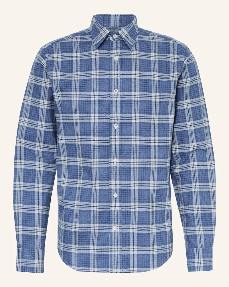 Gant Flanellhemd Regular Fit Hellgrau