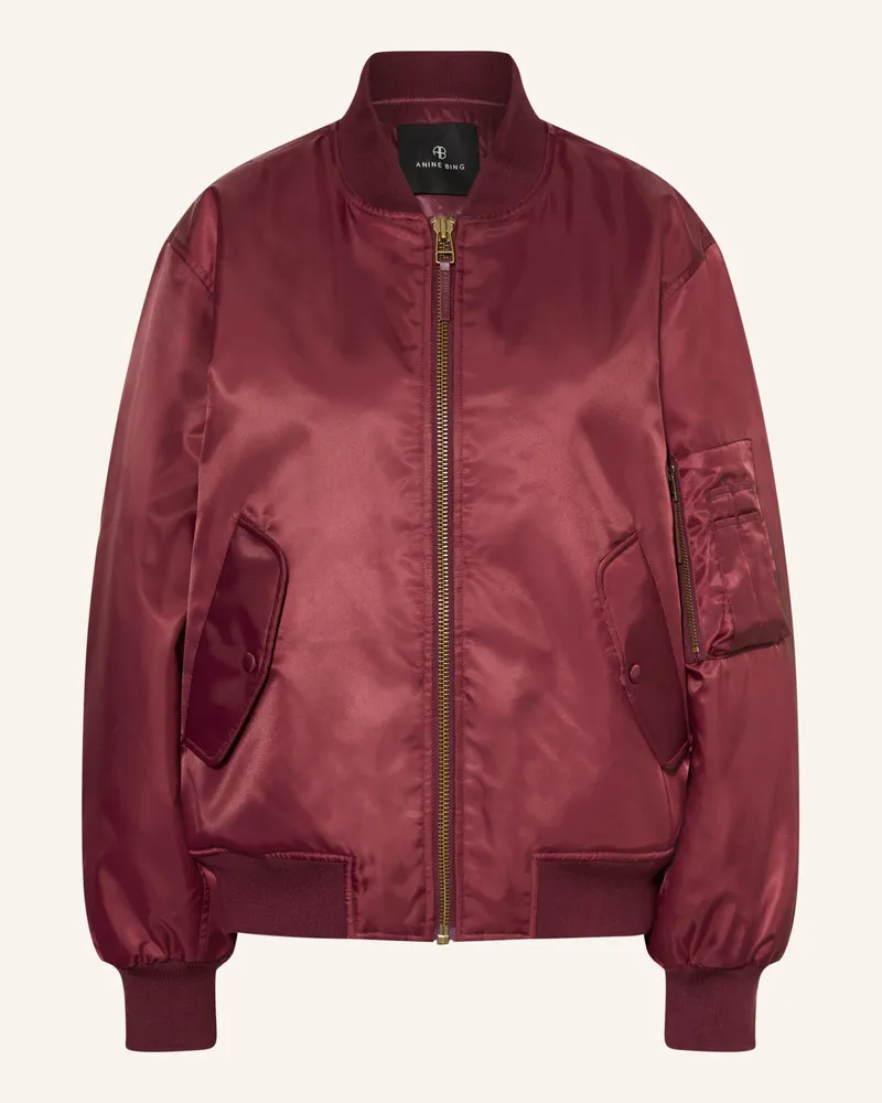 Anine Bing Satinblouson Leon rot Altrosa