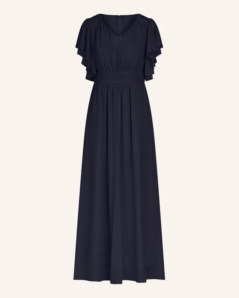 Apart Abendkleid mit Rüschen und Volants Dunkelblau