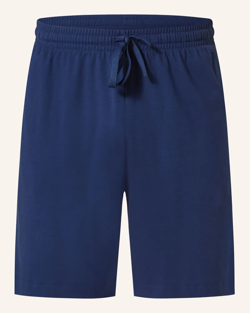 Mey Schlafshorts Serie SOLID NIGHT Dunkelblau