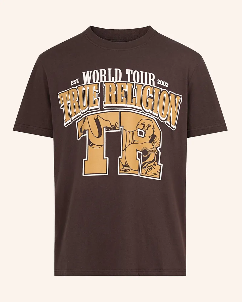 True Religion T-Shirt Arch Logo braun Braun