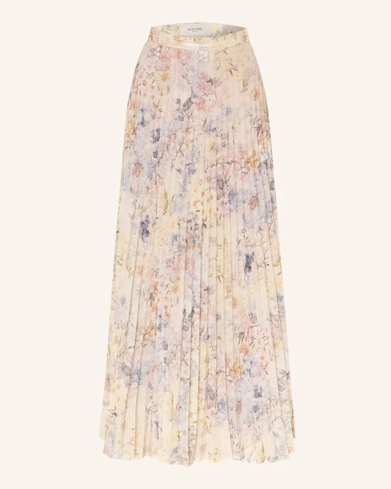 Golden Goose Rock mit Plissees und Pailletten Ecru