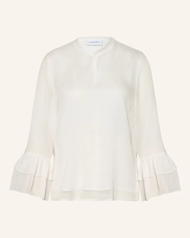 COMMA Blusenshirt Mit Rüschen weiss Weiss
