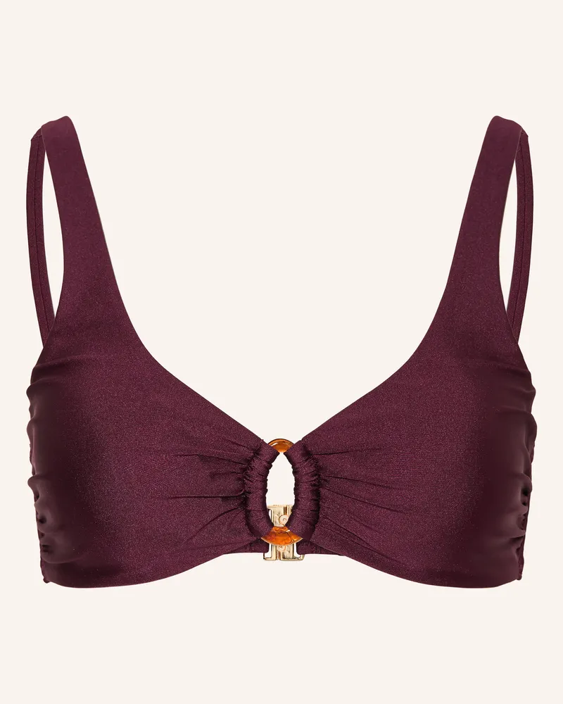Mrs & HUGS Bralette-Bikini-Top lila Dunkelrot