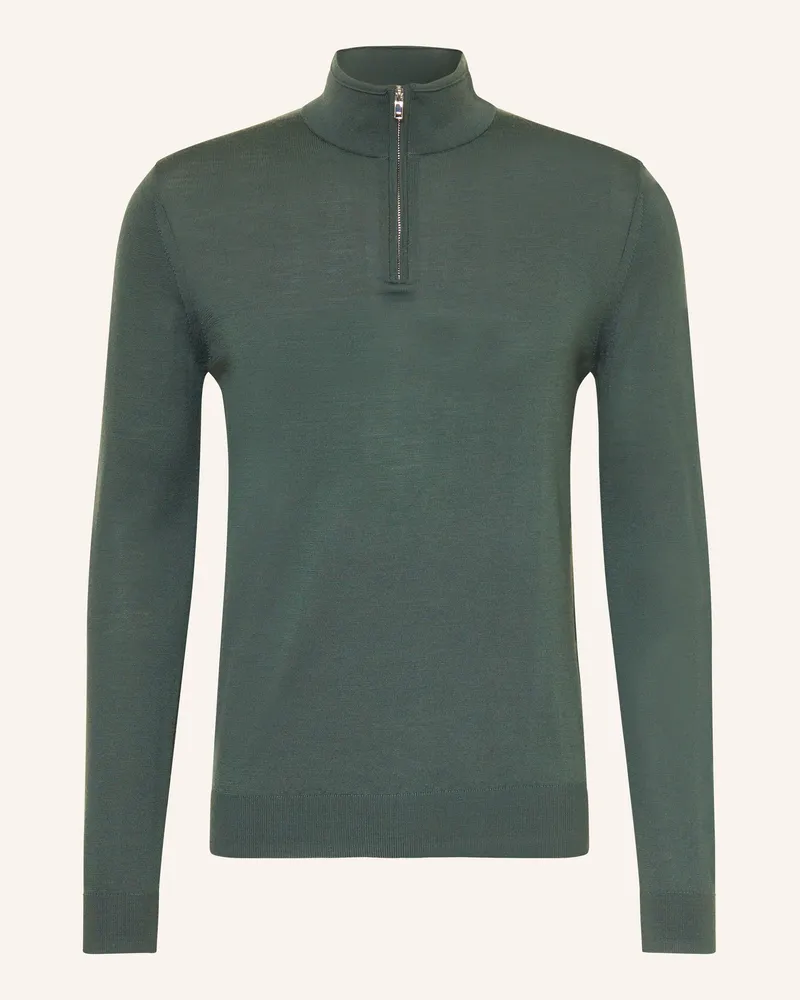Reiss Troyer BLACKHALL aus Merinowolle Oliv