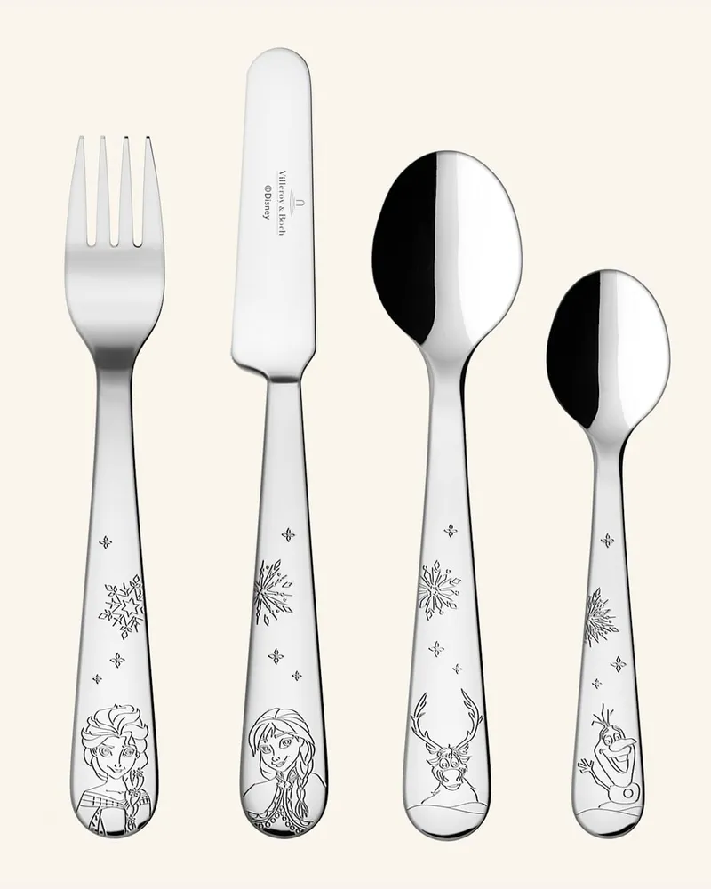 Villeroy & Boch Kinderbesteck, 4-Teilig Disney Frozen silber Silber