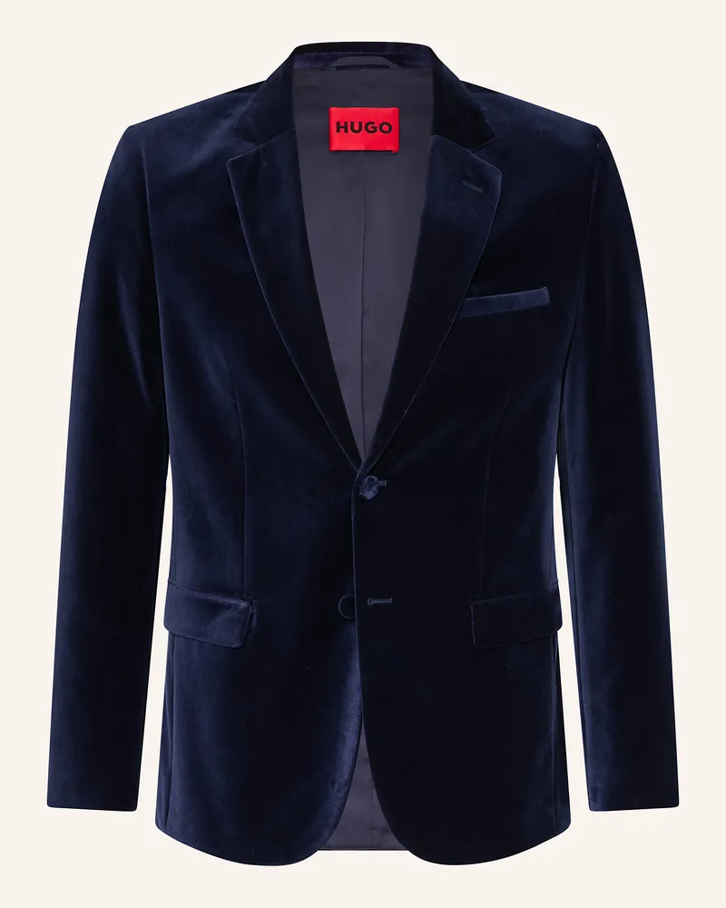 HUGO BOSS Samtsakko ARTI Extra Slim Fit Dunkelblau