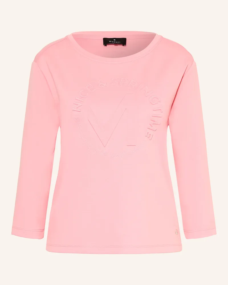 monari Longsleeve mit 3/4-Arm und Schmucksteinen Rosa
