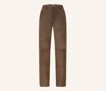 Trachten-Lederhose Virginia braun