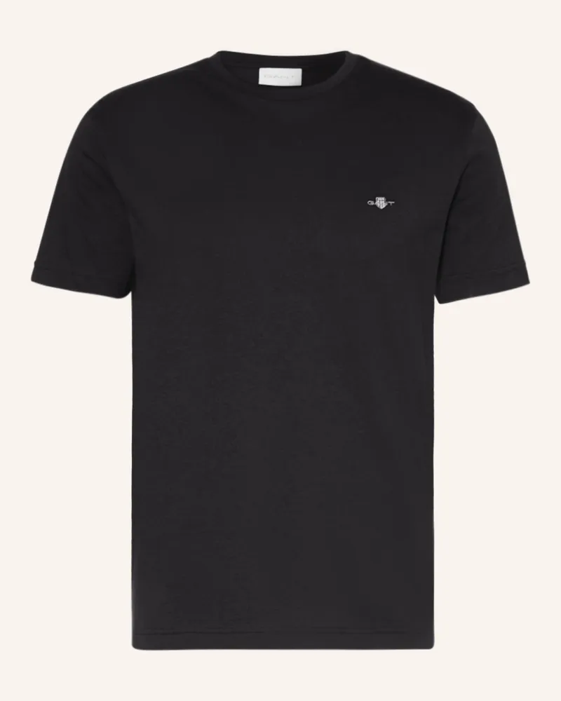 Gant T-Shirt schwarz Schwarz