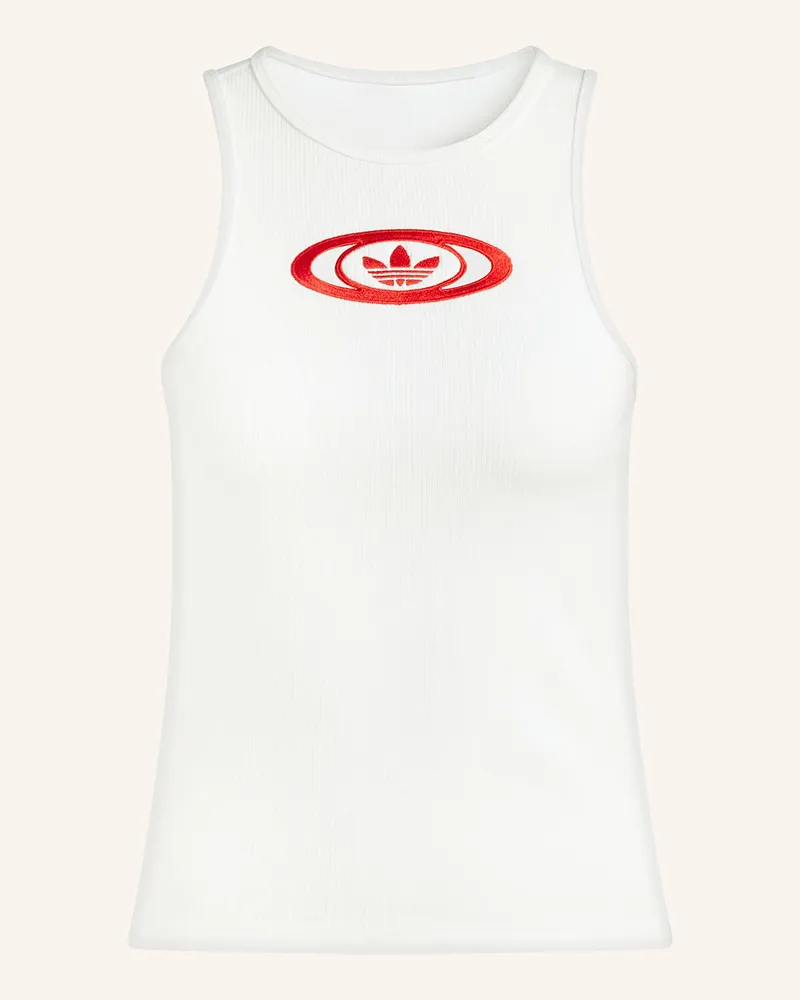 adidas Tanktop CAMPUS2000 mit Cut-out Weiss